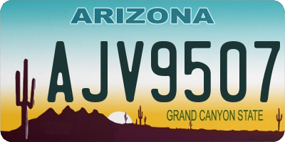 AZ license plate AJV9507