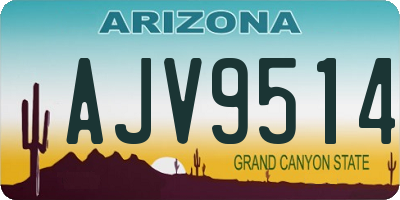 AZ license plate AJV9514