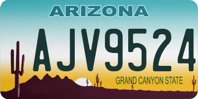 AZ license plate AJV9524