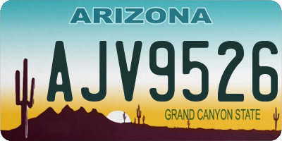 AZ license plate AJV9526