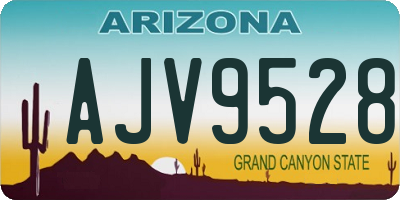 AZ license plate AJV9528