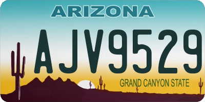 AZ license plate AJV9529