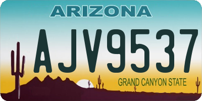 AZ license plate AJV9537