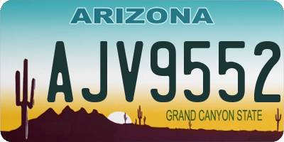 AZ license plate AJV9552
