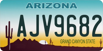 AZ license plate AJV9682
