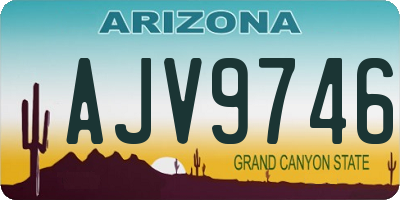 AZ license plate AJV9746