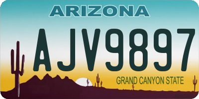 AZ license plate AJV9897