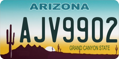 AZ license plate AJV9902