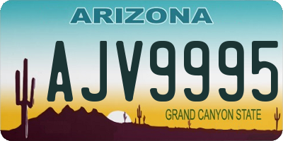 AZ license plate AJV9995
