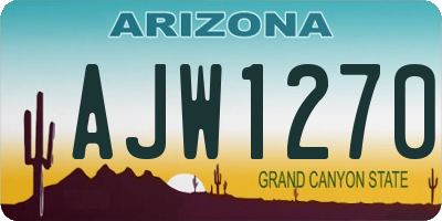 AZ license plate AJW1270