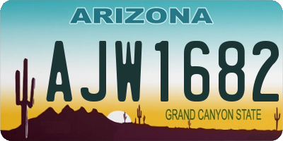AZ license plate AJW1682