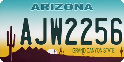 AZ license plate AJW2256
