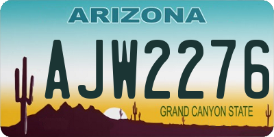 AZ license plate AJW2276