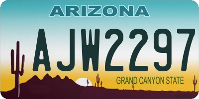 AZ license plate AJW2297
