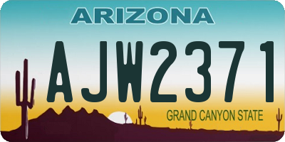 AZ license plate AJW2371