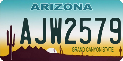 AZ license plate AJW2579