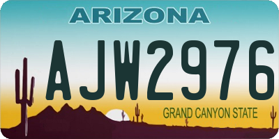 AZ license plate AJW2976