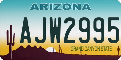 AZ license plate AJW2995