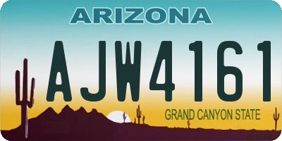 AZ license plate AJW4161