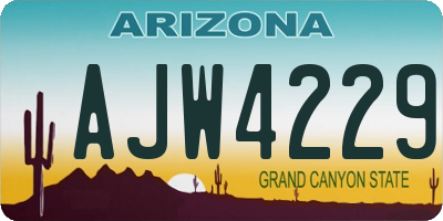 AZ license plate AJW4229