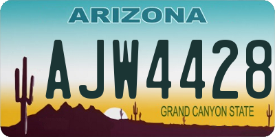 AZ license plate AJW4428