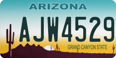 AZ license plate AJW4529