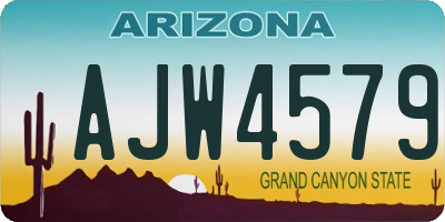 AZ license plate AJW4579