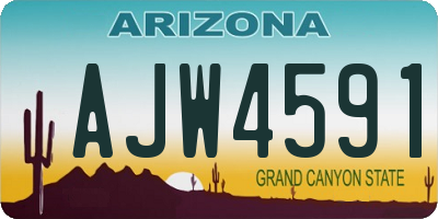 AZ license plate AJW4591