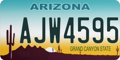 AZ license plate AJW4595
