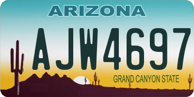 AZ license plate AJW4697