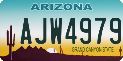 AZ license plate AJW4979