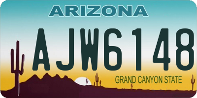 AZ license plate AJW6148