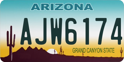 AZ license plate AJW6174