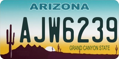AZ license plate AJW6239
