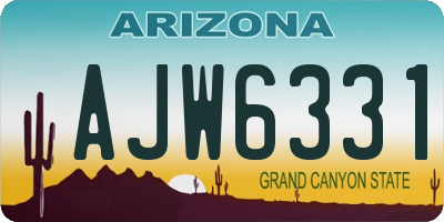 AZ license plate AJW6331