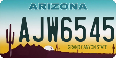 AZ license plate AJW6545