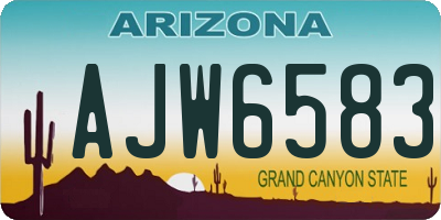 AZ license plate AJW6583