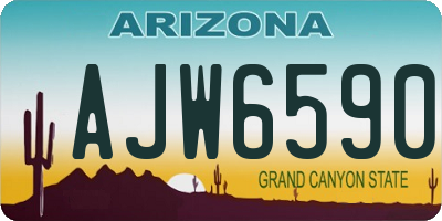 AZ license plate AJW6590