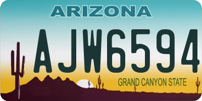 AZ license plate AJW6594