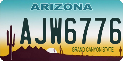 AZ license plate AJW6776