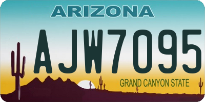 AZ license plate AJW7095