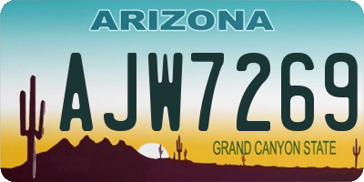 AZ license plate AJW7269