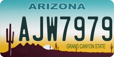 AZ license plate AJW7979