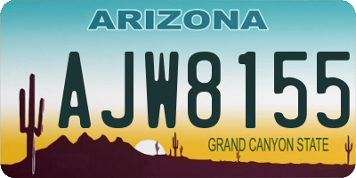 AZ license plate AJW8155