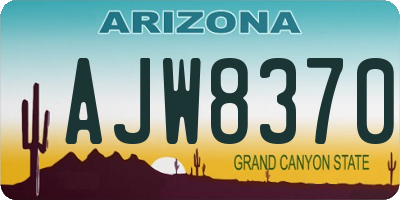 AZ license plate AJW8370