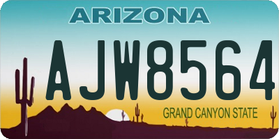 AZ license plate AJW8564