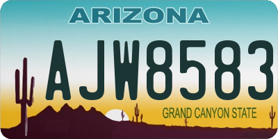 AZ license plate AJW8583
