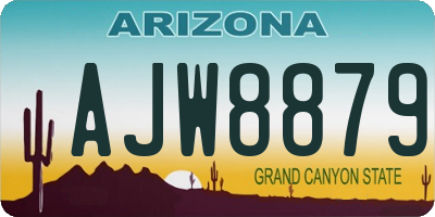 AZ license plate AJW8879