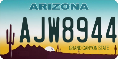 AZ license plate AJW8944