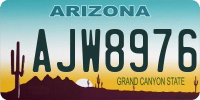 AZ license plate AJW8976